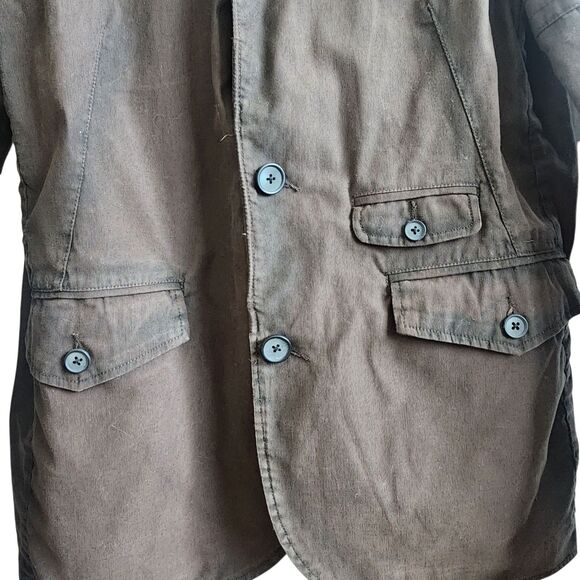 Rogue State Mens NWOT Brown Military/Utility Jacket-Cotton-Seam Details-Rugged L - Picture 13 of 15